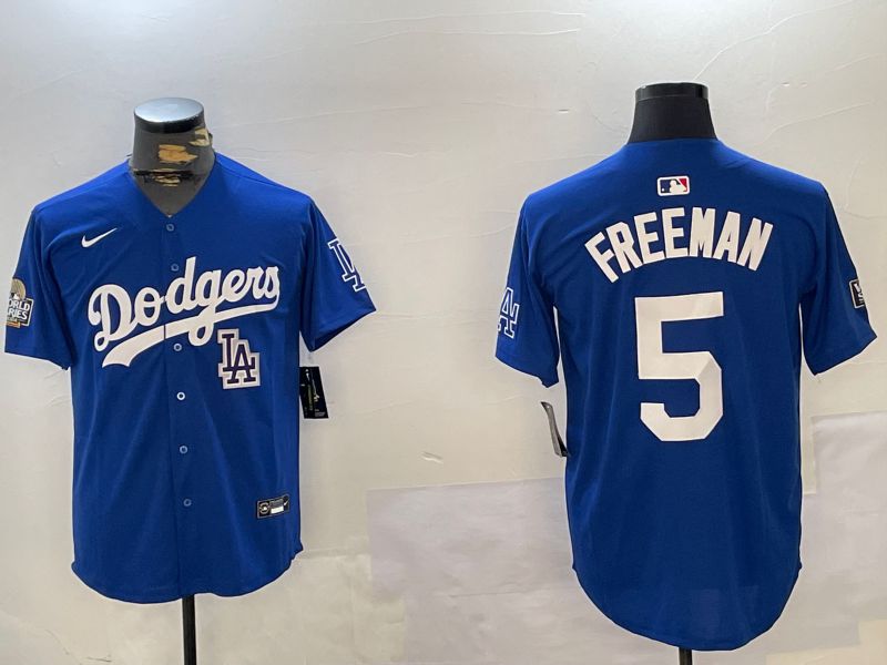 Men Los Angeles Dodgers #5 Freeman Blue Game 2024 Nike MLB Jersey style 11213->los angeles dodgers->MLB Jersey